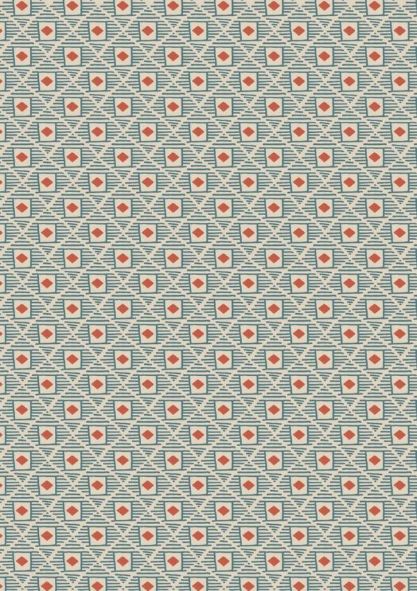 Lewis & Irene Fabrics Big Bear Little Bear Diamonds On Blue