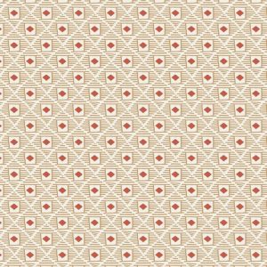 Lewis & Irene Fabrics Big Bear Little Bear Diamonds On Biscuit
