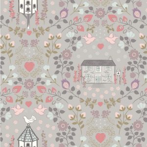 Lewis & Irene Fabrics Dove House Grey