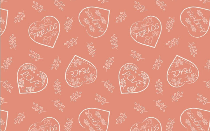 Lewis & Irene Dove House Blush Chalk Hearts