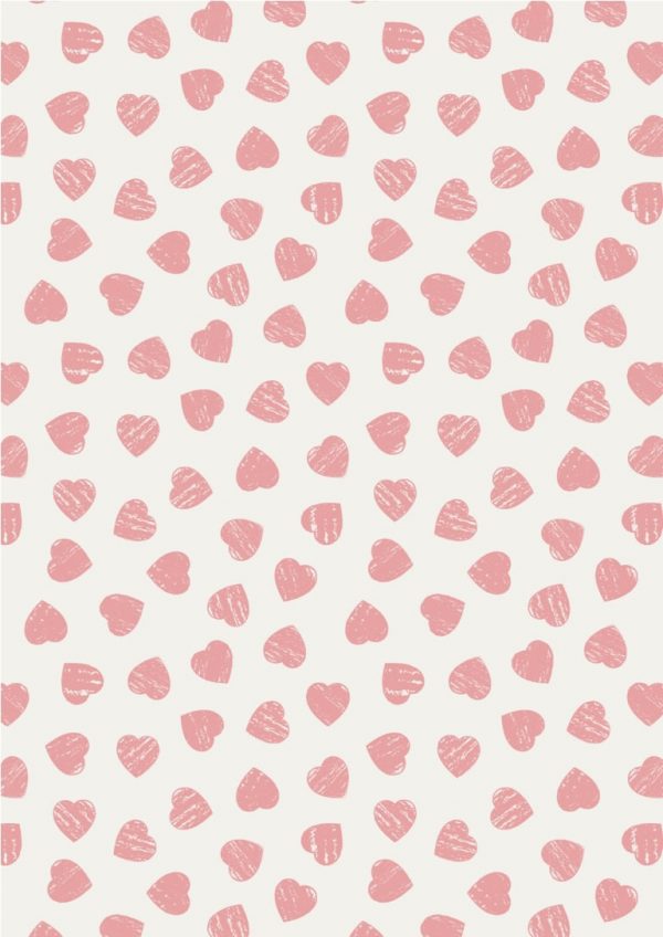 Lewis & Irene Fabrics Dove House Pink Hearts