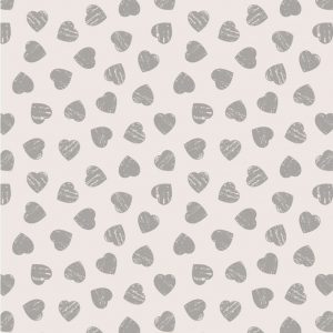 Lewis & Irene Fabrics Dove House Hearts On Cream