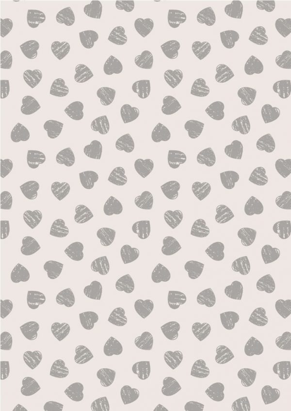 Lewis & Irene Fabrics Dove House Hearts On Cream