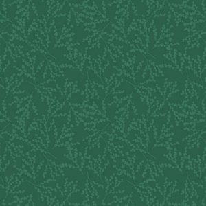 Lewis & Irene Fabrics Make A Christmas Wish Tonal Berries On Christmas Green