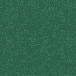 Lewis & Irene Fabrics Make A Christmas Wish Tonal Berries On Christmas Green