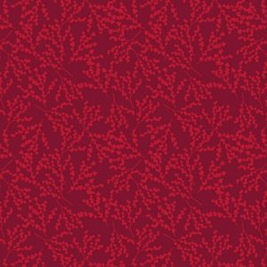 Lewis & Irene Fabrics Make A Christmas Wish Red Berries On Wine