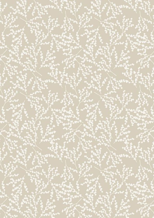 Lewis & Irene Fabrics Make A Christmas Wish Tonal Berries On Winter Mist