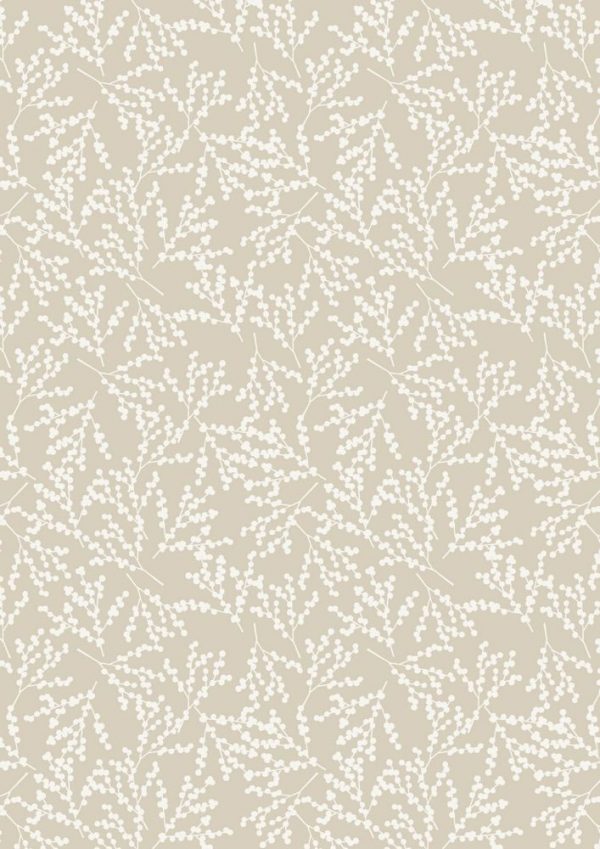 Lewis & Irene Fabrics Make A Christmas Wish Tonal Berries On Winter Mist