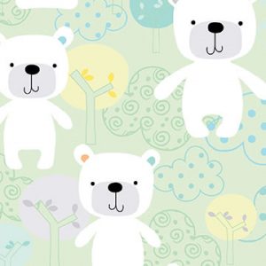Benartex Fabrics Breezy Baby Mint Green Bear