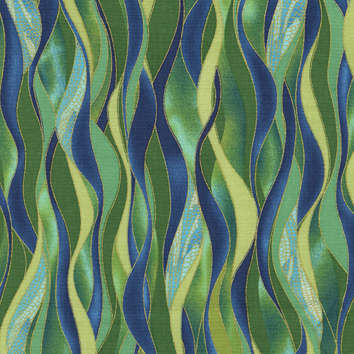 Benartex Fabrics Dance of the Dragonfly Emerald Dancing Waves