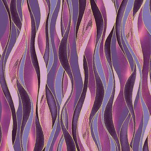 Benartex Fabrics Dance of the Dragonfly Plum Dancing Waves