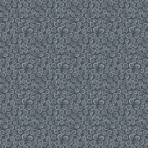 Lewis & Irene Fabrics To Catch a Dream Silver Metallic Swirls on Nighttime