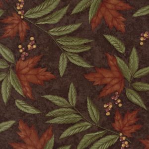 Moda Fabrics Country Road Large Leaf on Earth Brown
