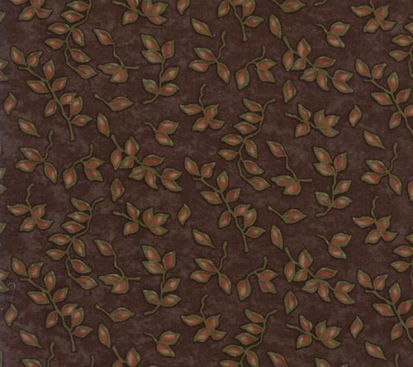 Moda Fabrics Country Road Small Buds on Earth Brown