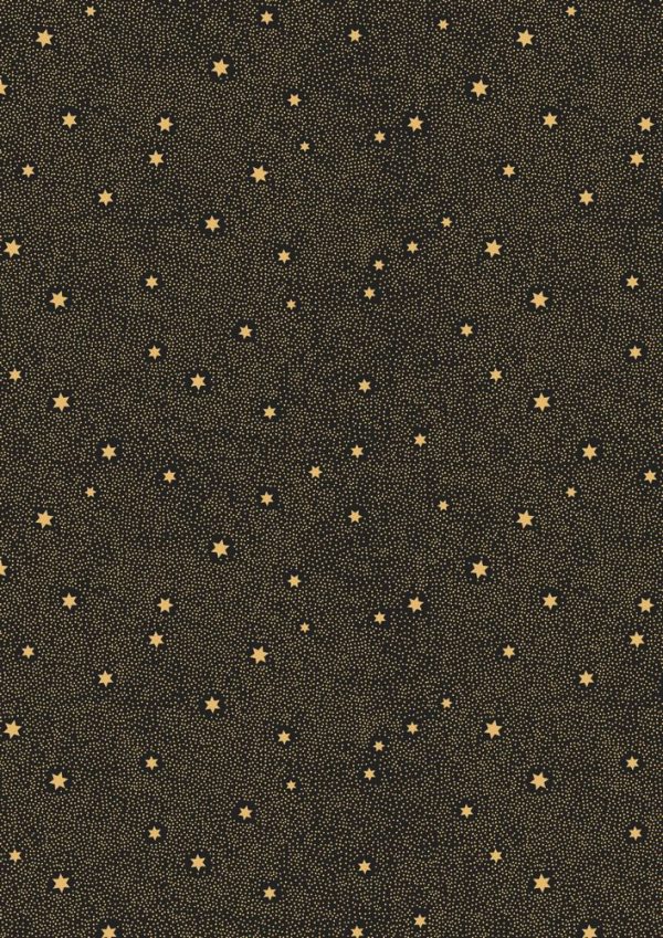 Lewis & Irene Fabrics Make A Christmas Wish Fairy Dust On Black