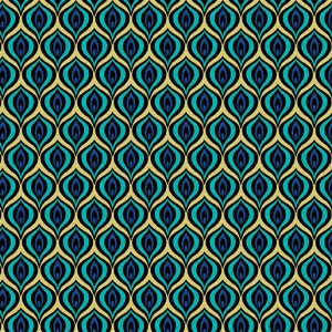 Benartex Fabrics Rhapsody in Blue Golden Eye Teal
