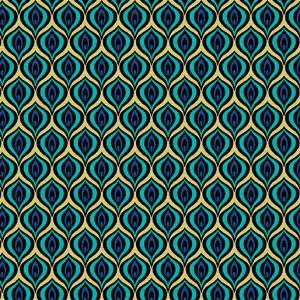 Benartex Fabrics Rhapsody in Blue Golden Eye Teal