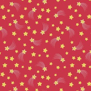 Lewis & Irene Fabric A little Christmas Star Happy Stars Red