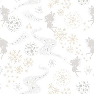 Lewis & Irene Fabrics Make A Christmas Wish Little Fairies On Snow