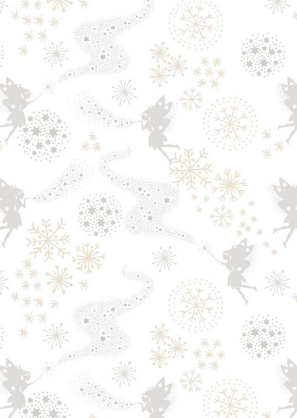 Lewis & Irene Fabrics Make A Christmas Wish Little Fairies On Snow