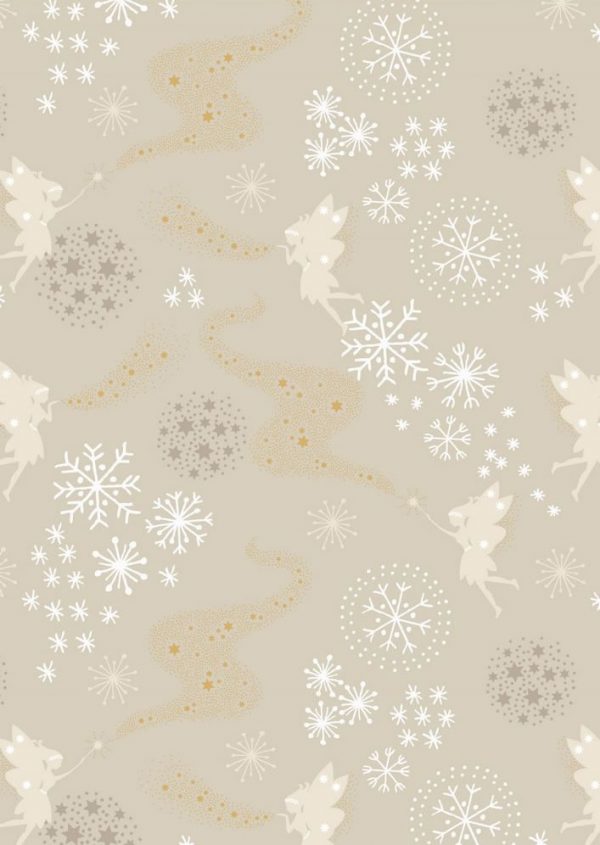 Lewis & Irene Fabrics Make A Christmas Wish Little Fairies On Winter Mist
