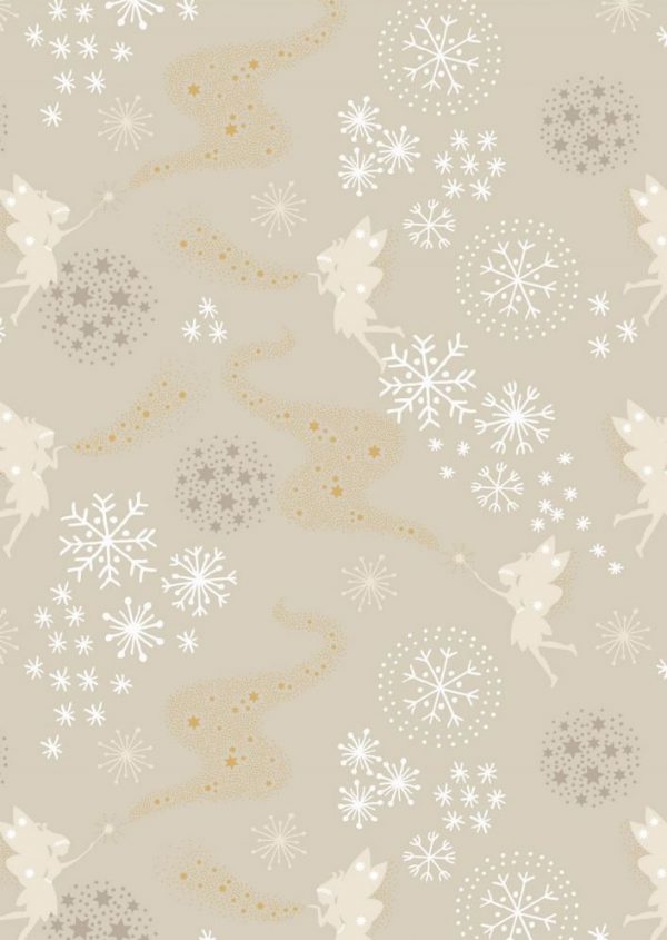 Lewis & Irene Fabrics Make A Christmas Wish Little Fairies On Winter Mist