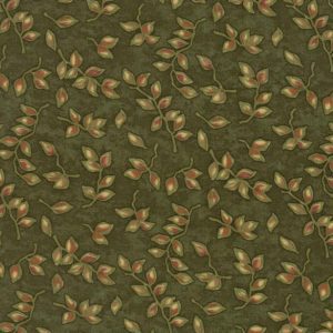 Moda Fabrics Country Road Small Buds on Pine Green