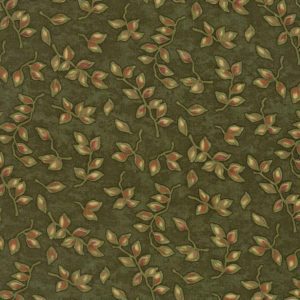 Moda Fabrics Country Road Small Buds on Pine Green