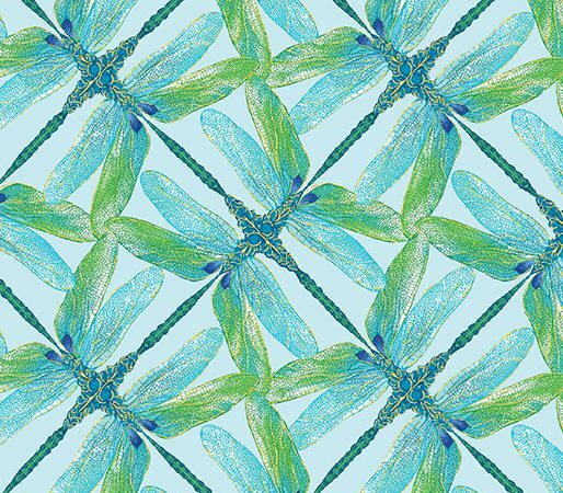 Benartex Dance of the Dragonfly Geo Pinwheel