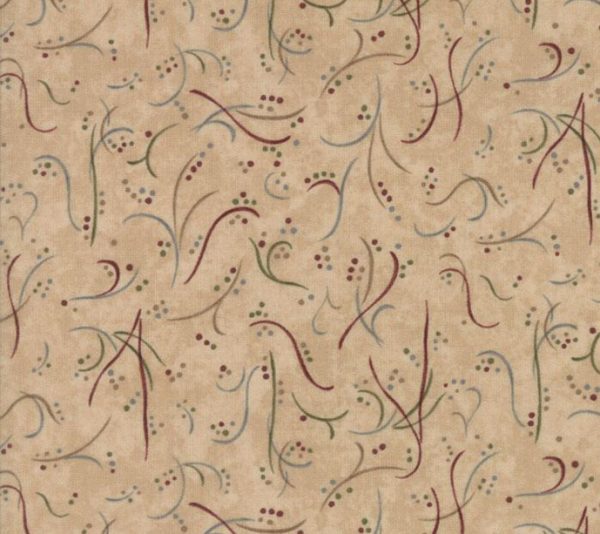 Moda Fabrics Country Road Sandy Tan Twig Berries