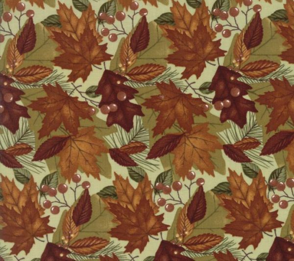 Moda Fabrics Country Road Leaf Pile on Spring Bud Green