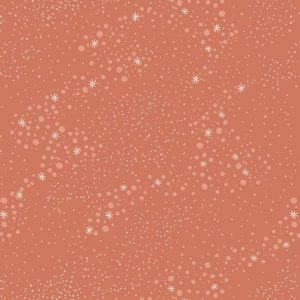 Lewis & Irene Fabrics To the Moon and Back Starlight on Burnt Orange