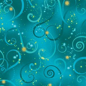 Benartex Fabrics Dance of the Dragonfly Jade Swirling Sky
