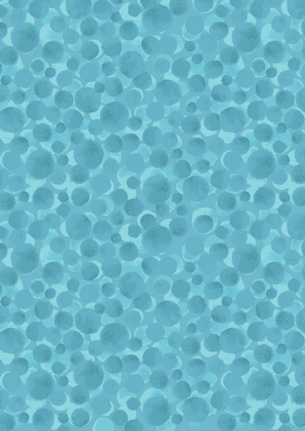 Lewis & Irene Fabrics Bumbleberries Turquoise