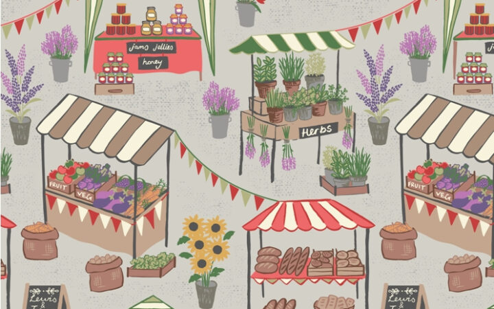 Lewis & Irene Farmers Market On Light Grey