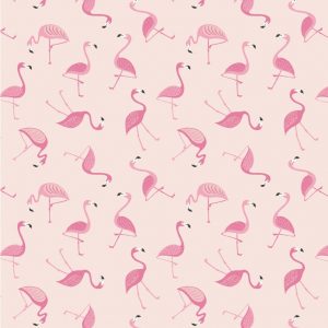 Lewis & Irene Fabrics Tropicana Flamingo On Pink