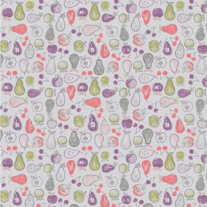 Lewis & Irene Farmers Market Fabric Fruit on Light Lavender