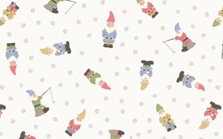 Lewis & Irene Grandma’s Garden Gnomes On White