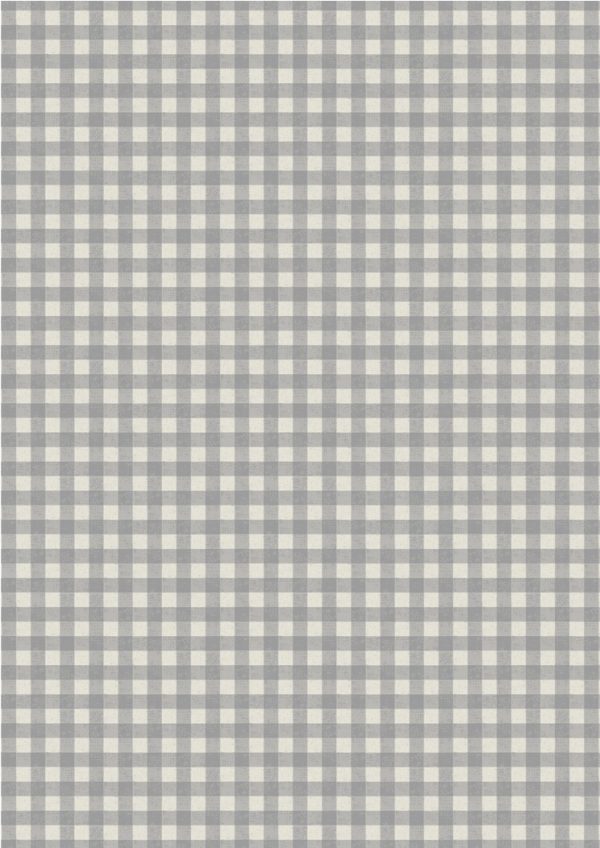 Lewis & Irene Farmers Market Rustic Grey Gingham Fabric