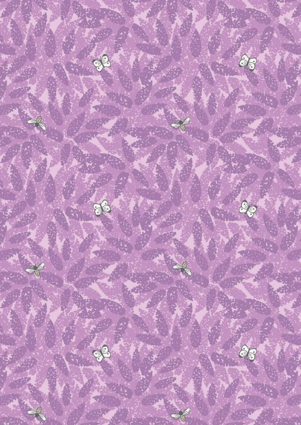 Lewis & Irene Fabric Grandma's Garden Lilac Buddleia