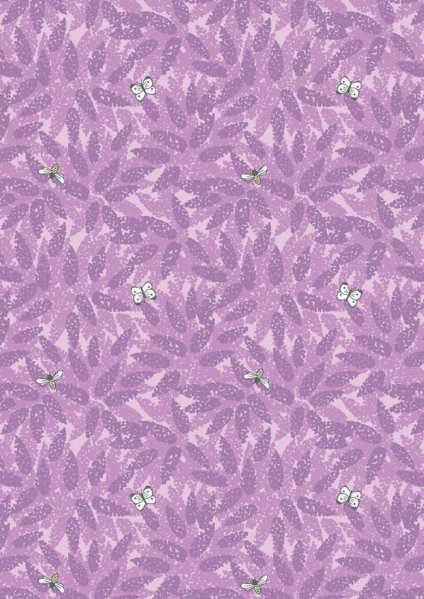 Lewis & Irene Fabric Grandma's Garden Lilac Buddleia