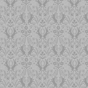 Lewis & Irene Fabrics Salisbury Spring Little Hares in Grey