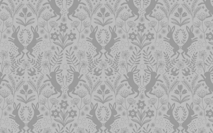 Lewis & Irene Salisbury Spring Little Hares in Grey