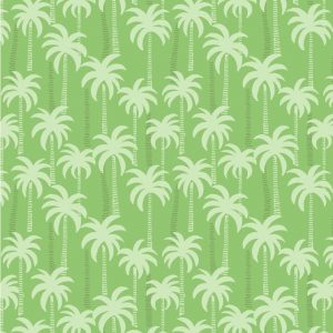 Lewis & Irene Fabrics Tropicana Palm Trees On Green