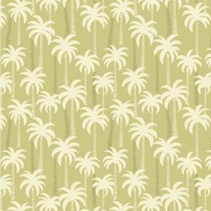 Lewis & Irene Fabrics Tropicana Palm Trees On Sand