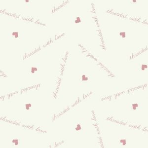 Lewis & Irene Fabrics Threaded With Love Pink