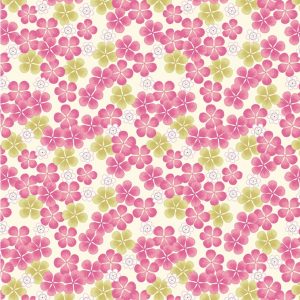 Lewis & Irene Fabrics Tropicana Pink Tropical Flowers