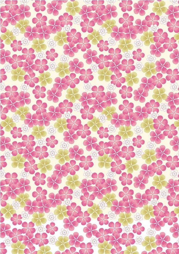 Lewis & Irene Fabrics Tropicana Pink Tropical Flowers