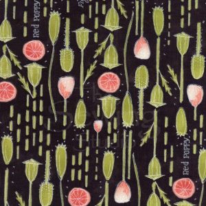 Moda Fabrics Poppy Mae Pods on Charcoal