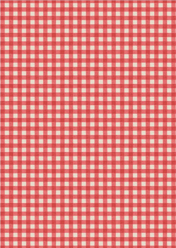 Lewis & Irene Farmers Market Rustic Red Gingham Fabric